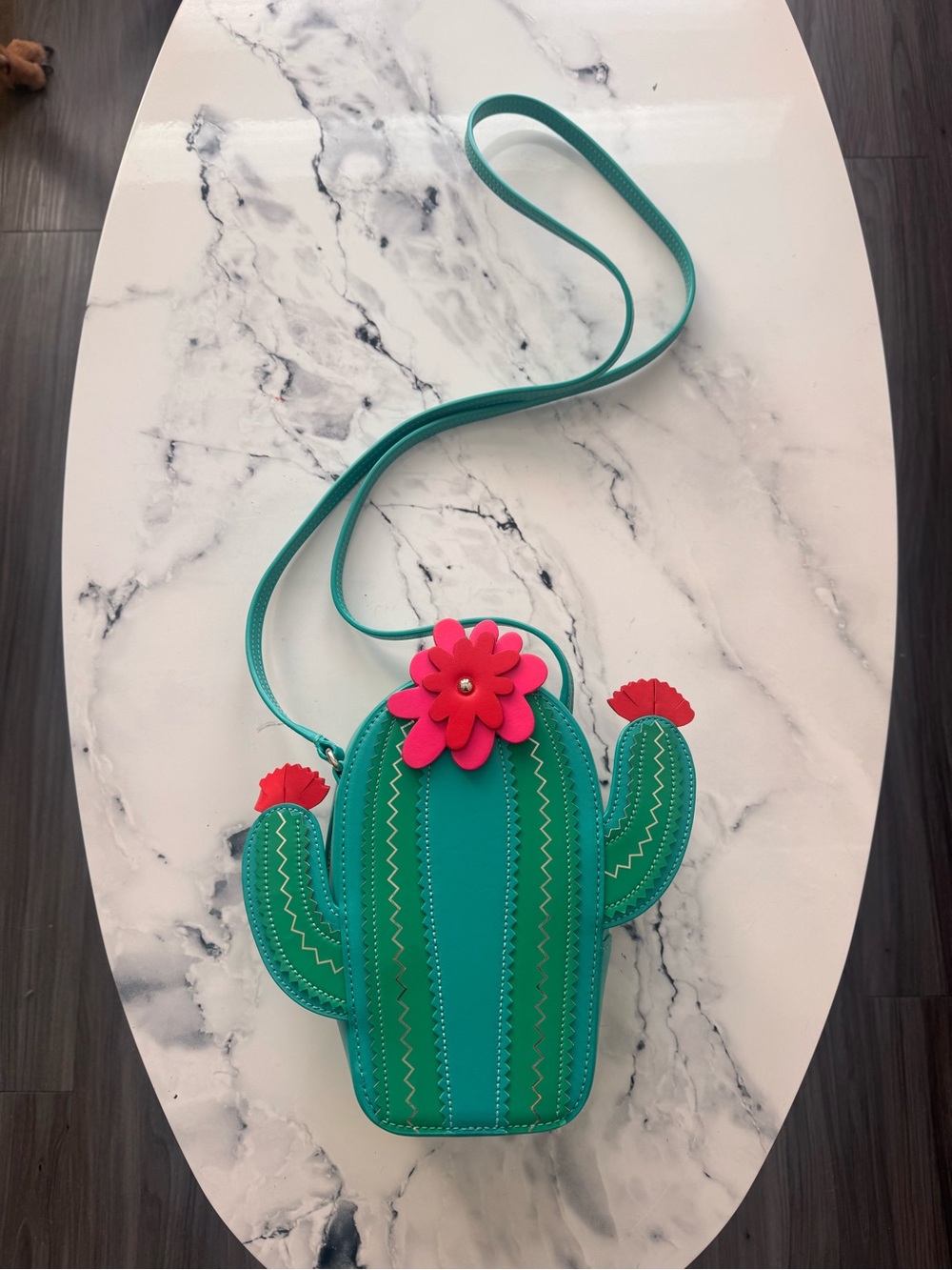Kate Spade Cactus Crossbody Bag with Pink Flower Accent - Picture 3 of 4